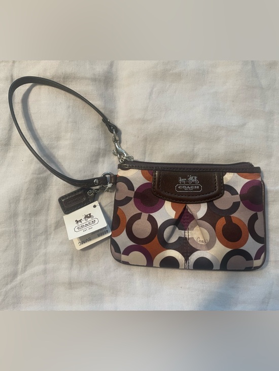 Coach Handbags - NWT Coach Madison Multicolor Signature C Wristlet Coin Purse